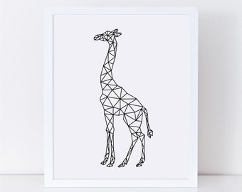 Geometric giraffe | Etsy