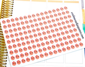 Period Tracker Stickers - Kawaii Period Tracker Stickers - Menstrual Cycle Stickers - Planner Stickers