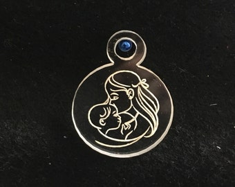 Maternity plexiglass pendant for bracelets and necklaces
