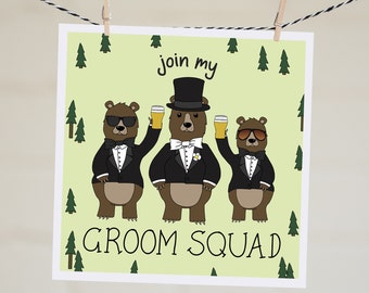 Join My Groom Squad Card | Funny Groomsman Proposal Card | Will You Be My Groomsman | Groomsman Card | Best Man Card | Groomsmen Invitation
