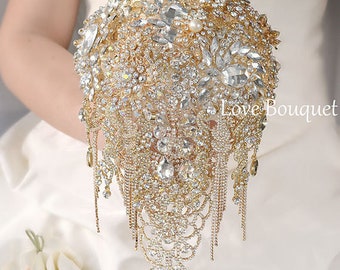Wedding Jewelry Wedding Bouquet Brooch Bouquet Wedding Dress Wedding Bridal Bouquet Bridesmaids Bouquet Keepsake Bouquet Rose Gold Bouquet