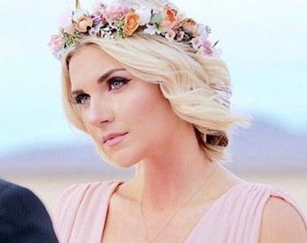 Custom Flower Crown - Adjustable (with ribbon)