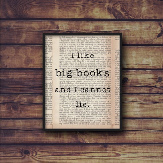 I Like Big Books digital print