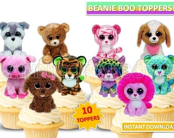 Beanie Boo cupcake toppers/ Beanie boo Printables/ Instant Download/ You Print 50% OFF