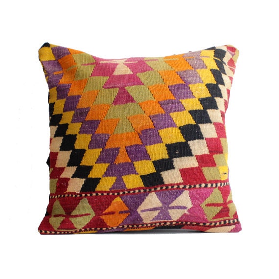24x24 Kilim Pillow Cover Floor Cushion Large Size Floor
