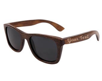 Personalized Wayfarer Sunglasses Polarized Wooden Sunglasses Women's Men's Custom Engraved Wayfarer Ray Ban Gift for Him Wood Sunglasses