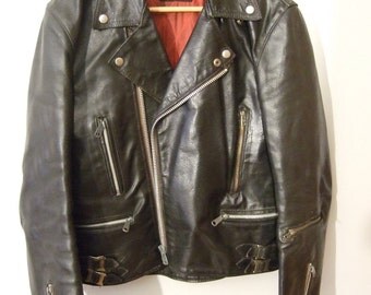 Items similar to Vintage Indian Motorcycle Leather Jacket by Lee Trevor ...