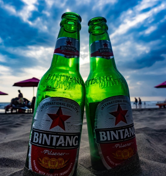 Beers on the Beach Landscape Photo  Bintang  Beer Bali