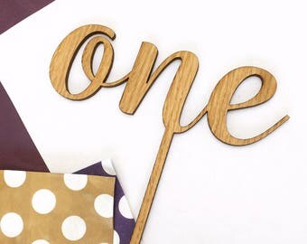 Table Numbers , Italic Script Wooden Table Number 06TN