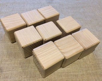 Set of 15 Natural Wooden Blocks, Natural Wood Building Blocks, Wooden Building Blocks, Natural Wooden Blocks