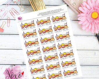 Cheat Meal Stickers for the Erin Condren Vertical, Horizontal, or Happy Planner