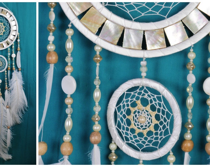 Pearl Dreamcatcher mosaic nacre Dream Catcher Large Dreamcatcher Dream сatcher gift idea dreamcatcher boho dreamcatcher gift Valentine's Day