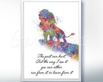 Disney Lion King Simba Quote Watercolor Art Print - Wall Decor - Watercolor Painting - Artwork - Home Decor - Kids Decor - Nursery Decor