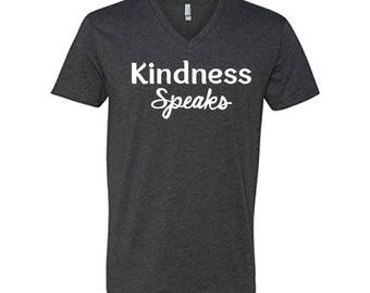 Kindness Speaks Shirt, Kindness Shirt, Kindness T-shirt, Kindness tshirt, Kindness Tee, Kindness Yoga Shirt, Yoga Shirt, Yoga Top, Yoga Tee