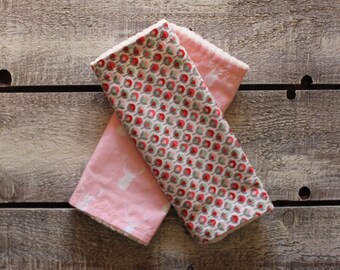 Organic Baby Burp Cloths, Burp Cloth Set, Rustic Burp Cloths, Baby Girl Burp Cloths, Chenille Burp Cloths, Flower Burp Cloth