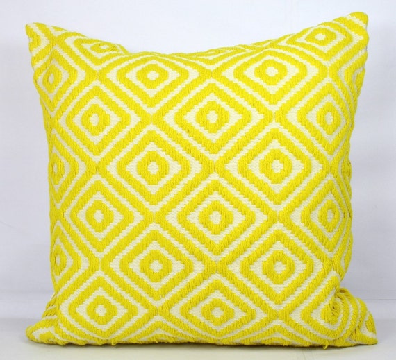 Lemon pillow shams standard shams yellow throw pillow covers