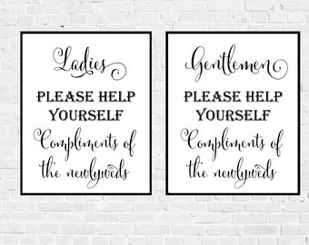 Bathroom Basket Signs For Weddings wedding ladies room | etsy Bathroom Basket Signs For Weddings wedding ladies room | etsy
