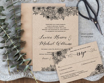 DIY Wedding Stationery Editable &amp; Printable by MintyPaperieShop