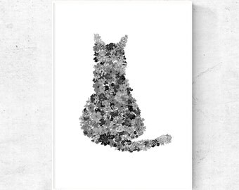 Cat Wall Art cat wall art | etsy Cat Wall Art cat wall art | etsy