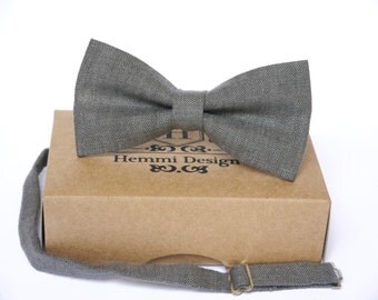 Dark Grey Bow Tie, Pocket Square, NeckTie / Boy's Bow Ties / Men's Bow Tie / Tie For Men / Suited Pocket Square Boy's / Groomsmen Pack