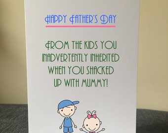 Funny Father's Day Card for Step Dad Stepdad Card