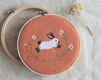 hand embroidery baby pattern blanket bunny