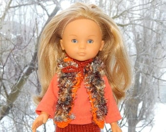 Clothes for dolls fits Les Cheries Corolle , Paola Reina ,doll 12",13".Set - vest, skirt, shoes, shirt.