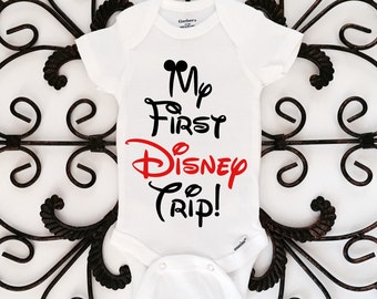 My First Disney Trip Onesie, Disney Onesie, Mickey Mouse,