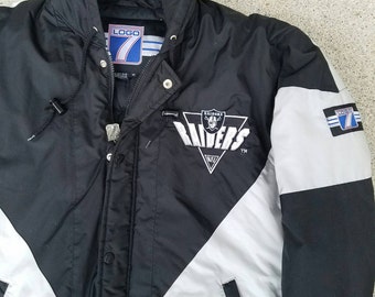 Vintage 90s Los Angeles / Oakland Raiders Jacket by Logo 7 | Retro NFL VTG | Adult Medium | TUFF