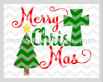 Merry Christmas SVG, DXF, PNG Files for Cricut and Silhouette cutting machines Christmas svg designs, Merry Christ Mas svg, Jesus svg