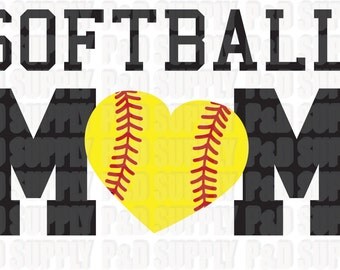 Softball Mom SVG, DXF - Digital Cut file for Cricut or Silhouette svg, dxf