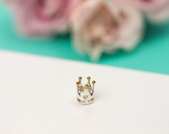 Sterling Silver Charm - Fits Pandora Charms - Silver Charms - Charm Bracelet - Christian Jewellery - Bible Verse Jewellery - Crown Jewellery