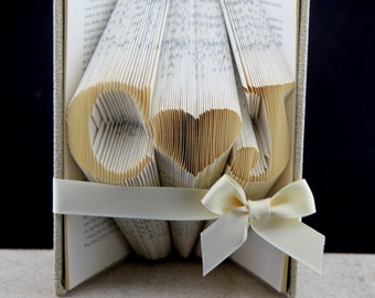 Personalized Custom Gift Book Art, Custom Christmas Present Folded Sculpture, Custom Book Art Sculpture Gift For Mom, Personalized Gift