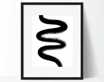 Slip Minimalist Art Print Ink Painting Hand Art Minimal