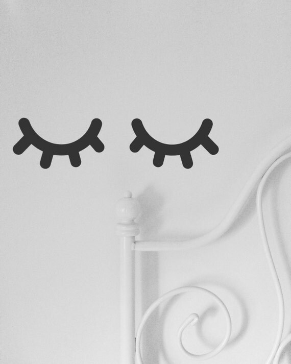 Verschlafene augen wand aufkleber wand aufkleber