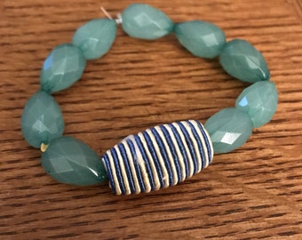 Grace And Glass Sea Foam Green Bracelet