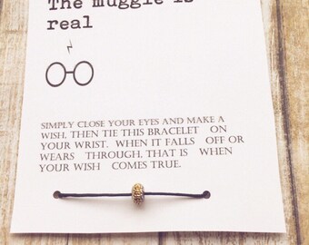 Harry Potter bracelet, wish bracelet, Harry Potter bracelet, Always bracelet, Harry potter jewelry, harry potter fan, potter head, gift idea