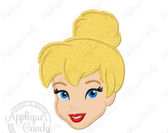Fairy Princess Applique Machine Embroidery Design 4x4 5x7 6x10 7x12 Tink tinkerbell tinker bell INSTANT DOWNLOAD