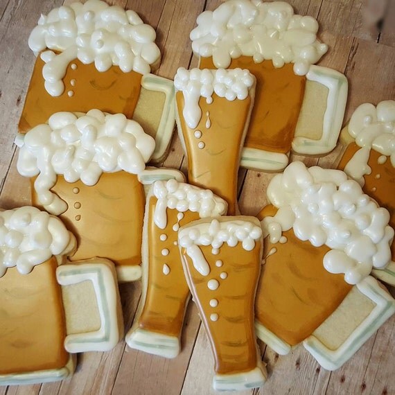 Beer Beer Mug Decorated Sugar Cookies