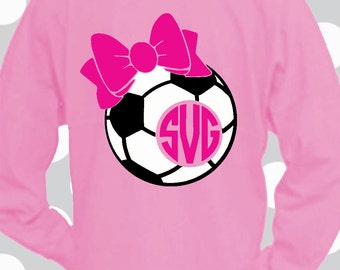 Soccer SVG, Soccer bow, Soccer shirt, Soccer Monogram svg, Soccer dxf, Soccer ball svg, Soccer Cricut, Silhouette, eps, commercial use ok