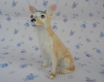 Vintage 1960's Bone China Chihuahua figurine