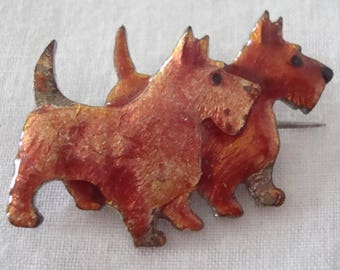 Broche Vintage "Scottie" (chien Terrier écossais) - Métal - Occasion