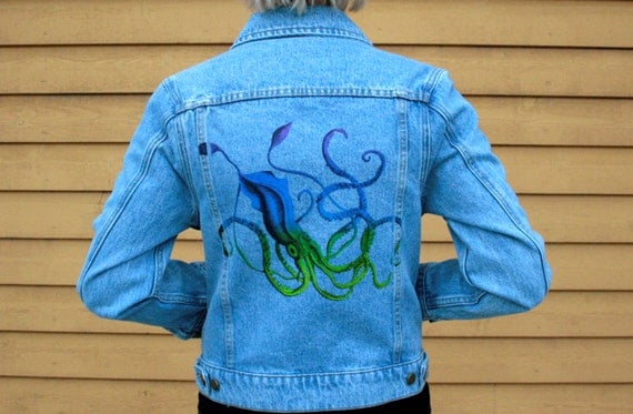 Giant squid jean jacket