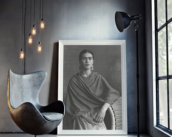 Frida Kahlo Print, Frida Kahlo Photo, Frida Kahlo Poster, Gift for Her, Frida Kahlo Fashion Icon, Digital Download - 078