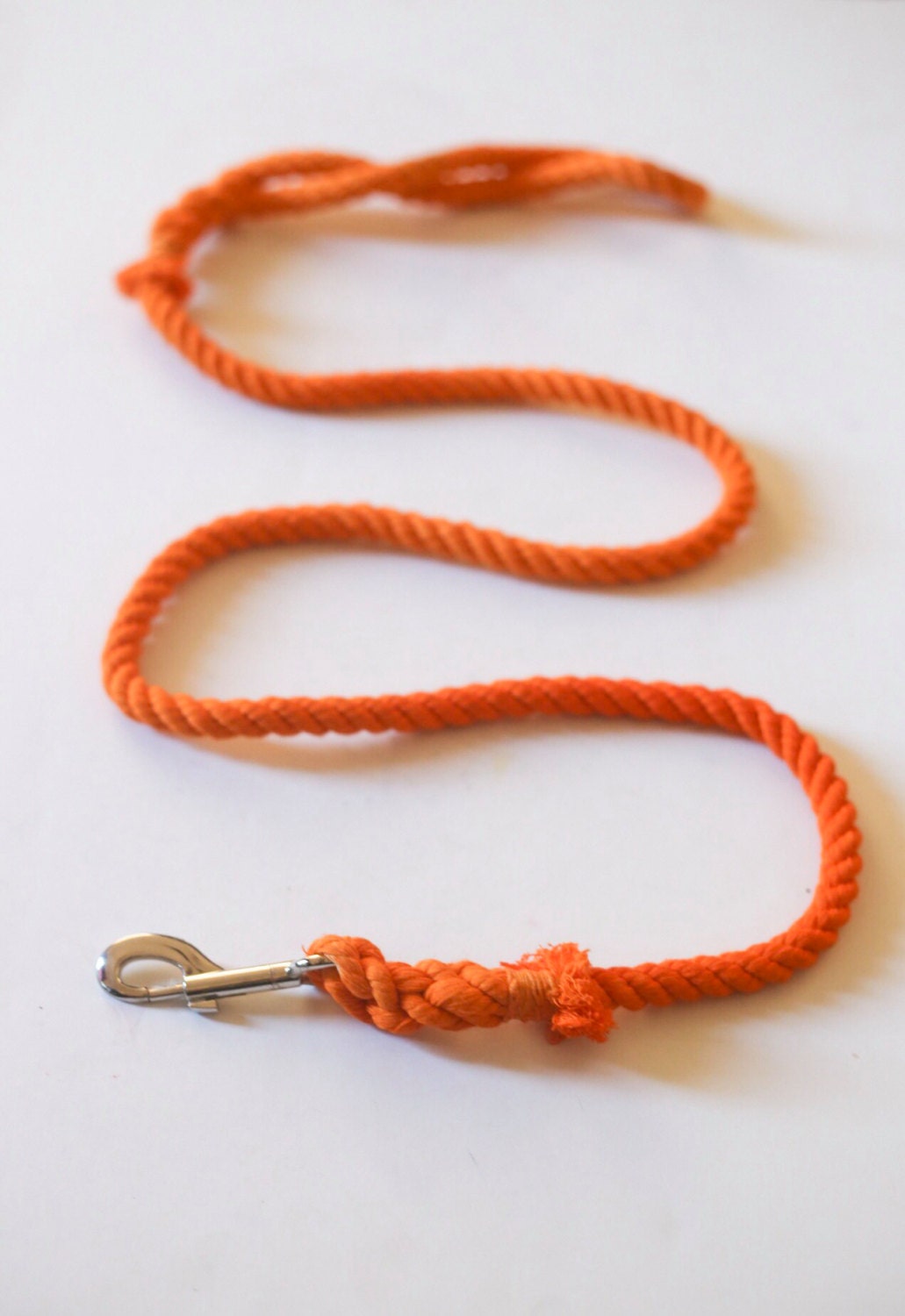Orange Rope Dog Leash // Orange Hunting Leash // by KaisRuffWear