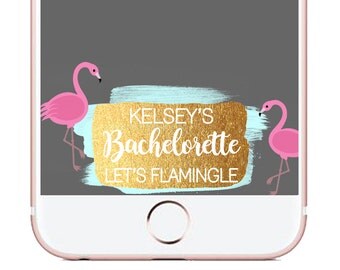 Tropical Flamingo Custom Snapchat Filter, Bachelorette filter, Beach Birthday Snapchat Goefilter
