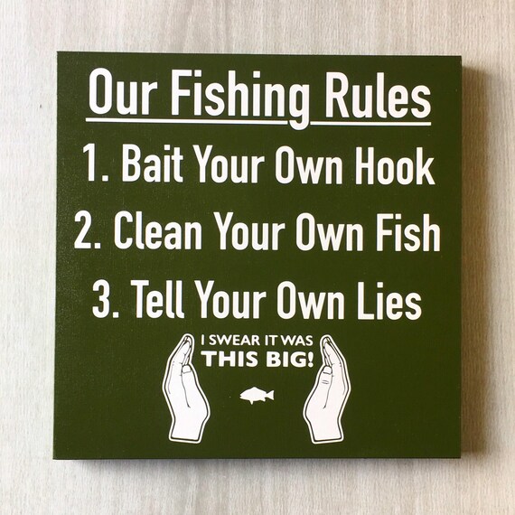 Fishing Rules Sign / Lake Rules Sign / Cabin Rules Sign