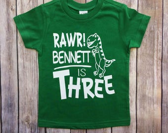 boys dinosaur birthday shirt, boys dinosaur tshirt, dinosaur birthday tee, toddler birthday, birthday gift for boys,