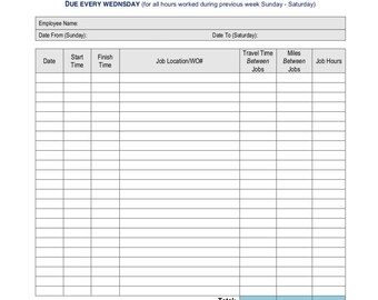 simple time sheet