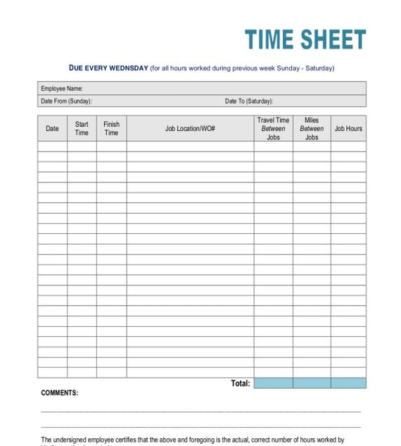 Simple Time Sheet